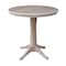 International Concepts 36 in. Round Extension Dining Table with 2 Emily Counter Height Stools - 3 Piece Set K09-36RXT-27-S6172-2 - alternate 3